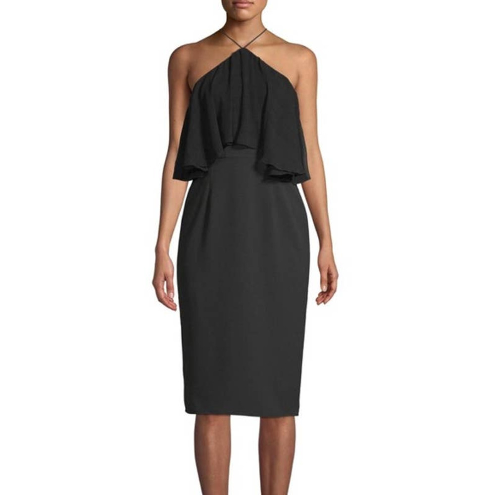 Paper Crown Black Cocktail Dress Womens Sz 6 NWT